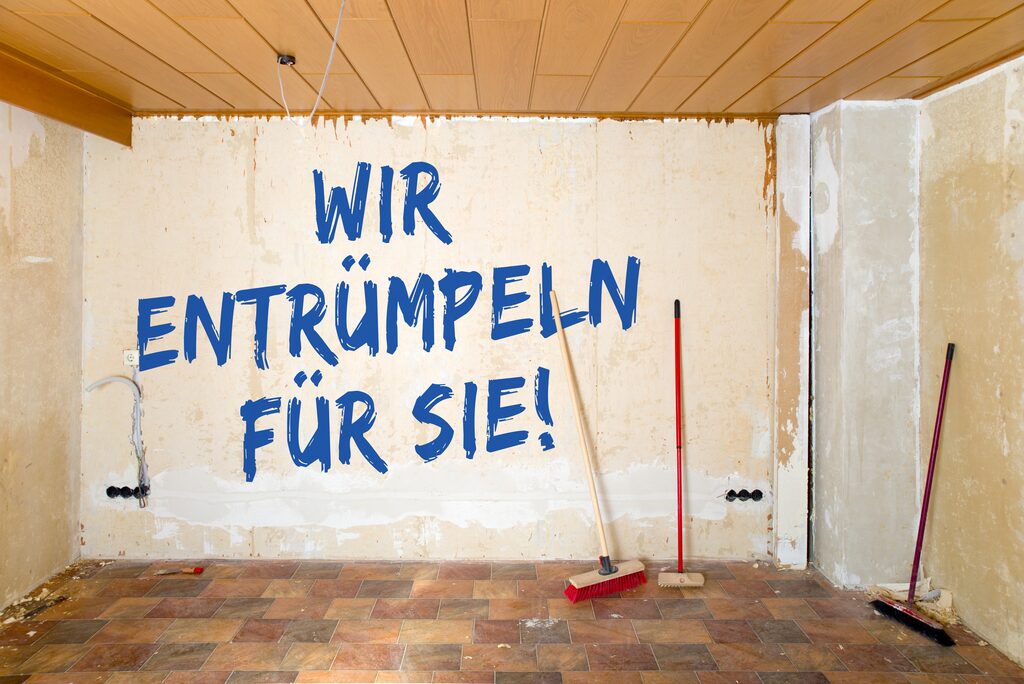 Geräumter Innenraum als Beispiel für eine Entrümpelung